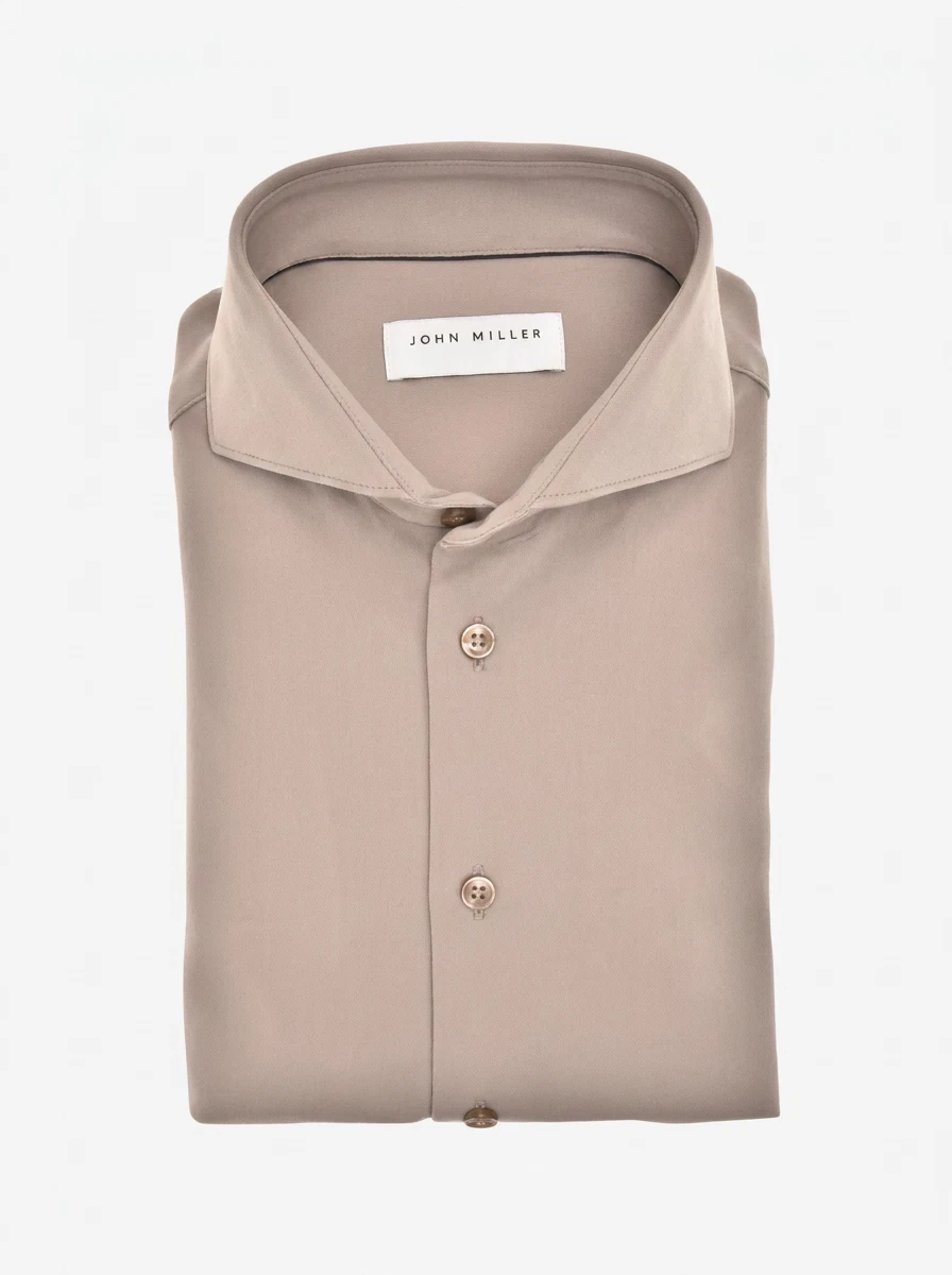 John Miller Overhemd 5142675 Beige 1