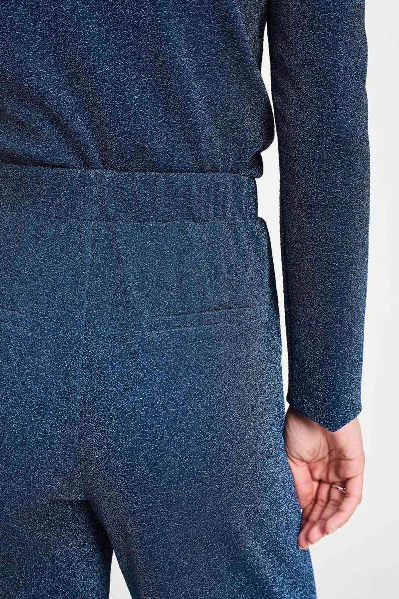 POM Amsterdam Pantalon Glitter Dawn Blue Blauw 5