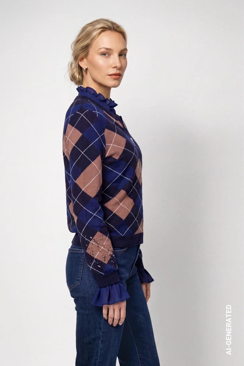 Monari Vest 810353 Blauw 2