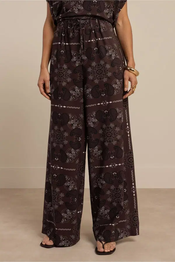 Studio Anneloes Pantalon Grace Paisley Bruin 1