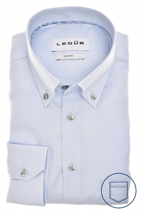 Ledûb Overhemd 0143351 Blauw 1