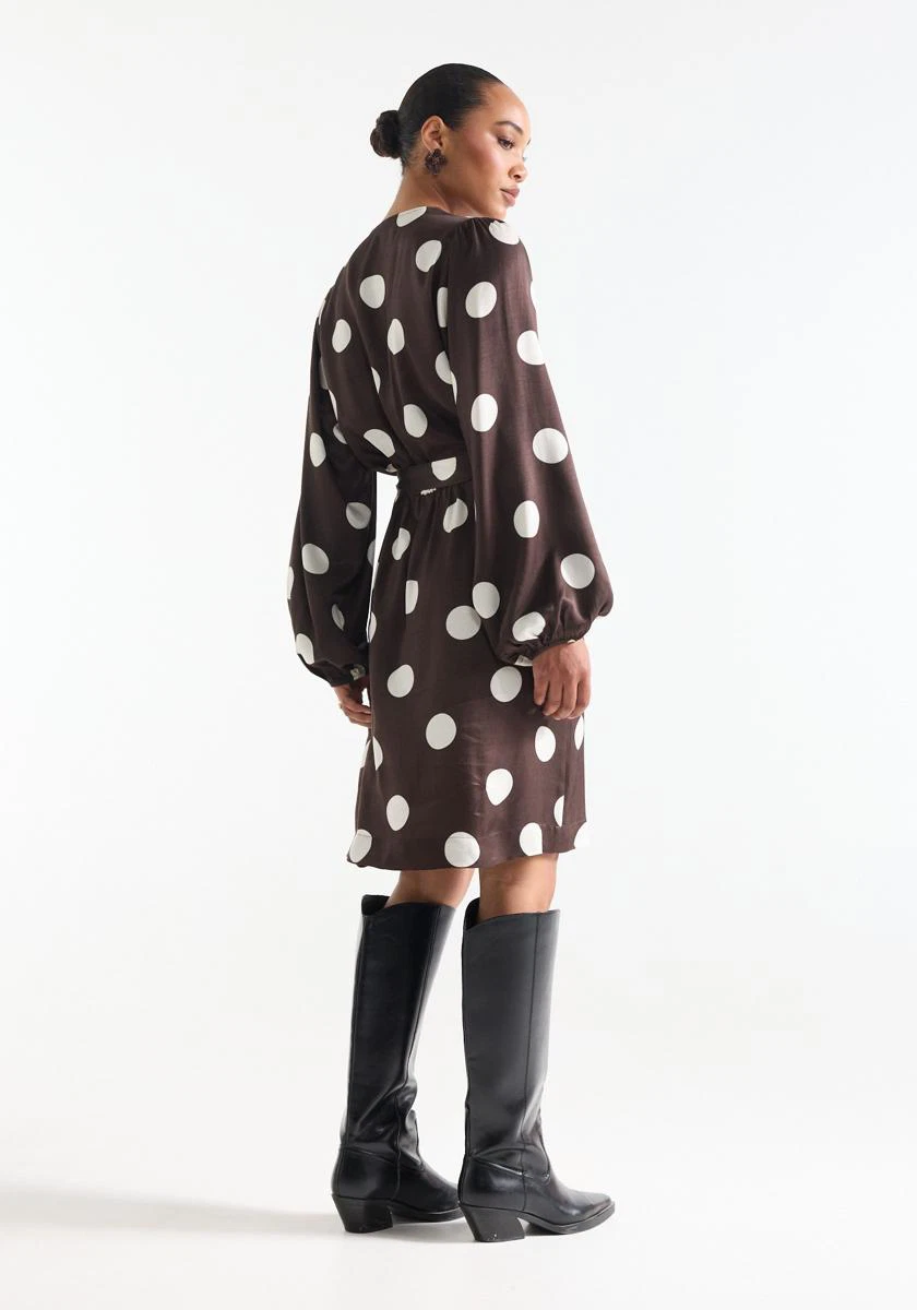 Jansen Amsterdam Jurk Gladys Bruin 3