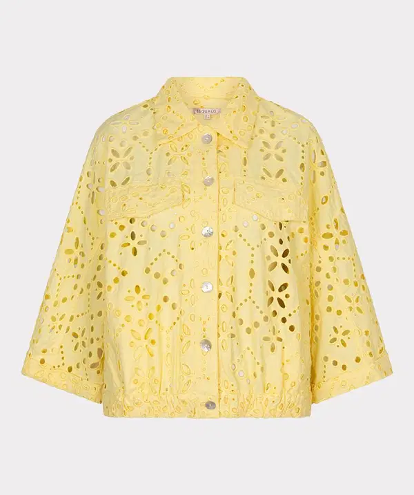 EsQualo Blouse HS26.28236 Geel  1