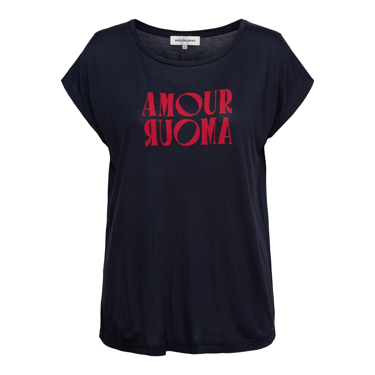 &Co Woman T-Shirt Samour Blauw 2