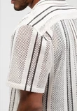 Butcher of Blue Overhemd Alex Knitted Wit 6
