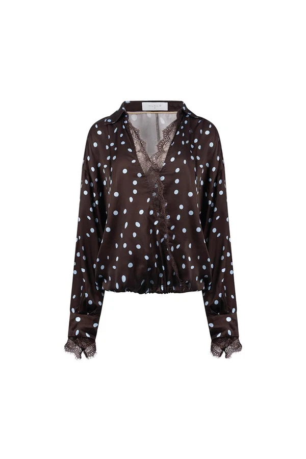 NUKUS Blouse NKF02157 Bruin 1