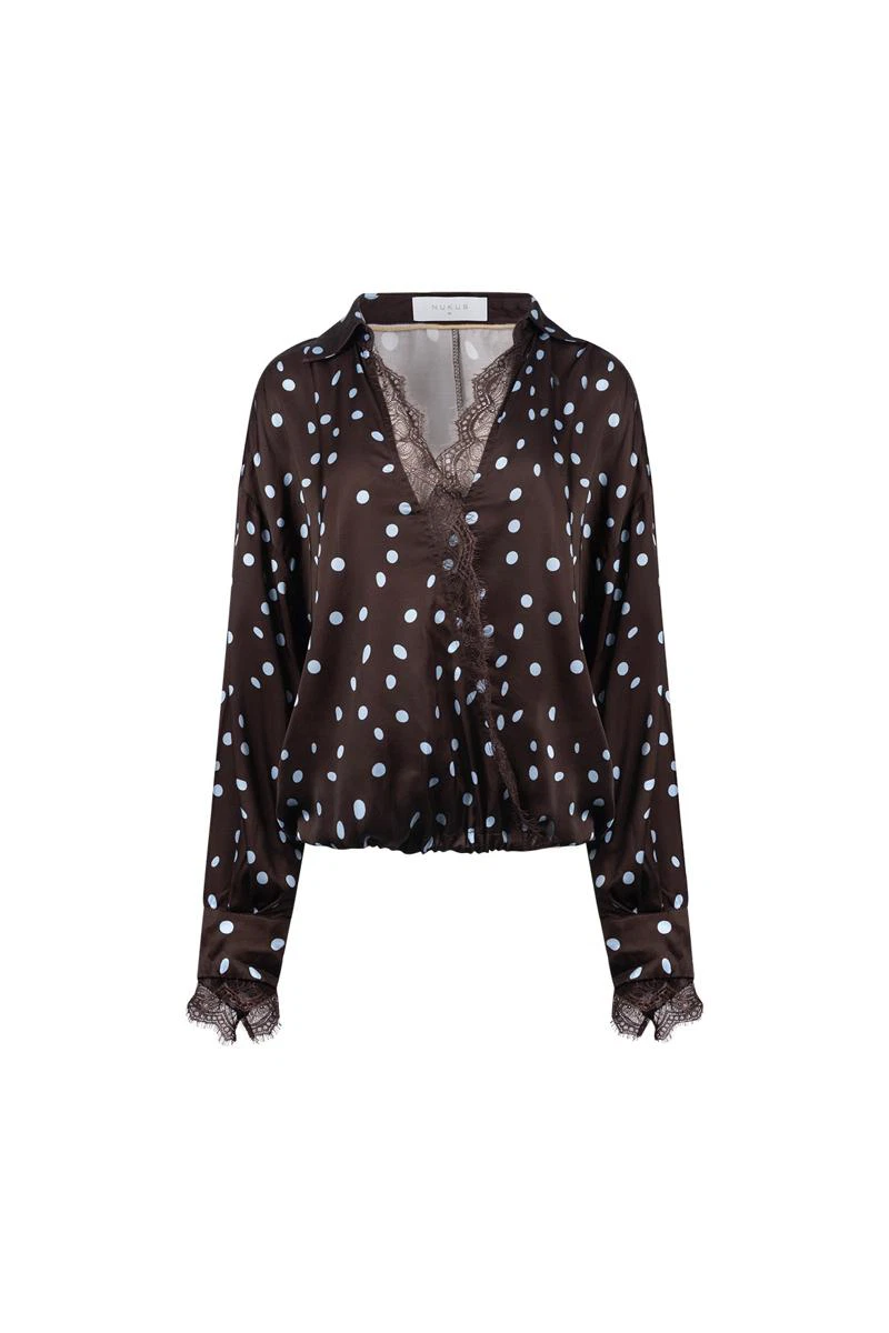 NUKUS Blouse NKF02157 Bruin 1