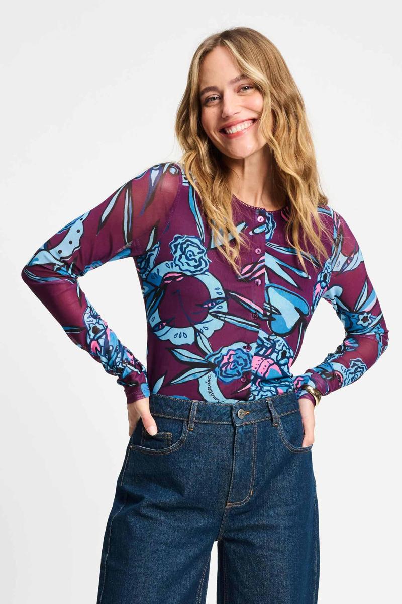 POM Amsterdam Blouse Mystic Dinner Paars 1