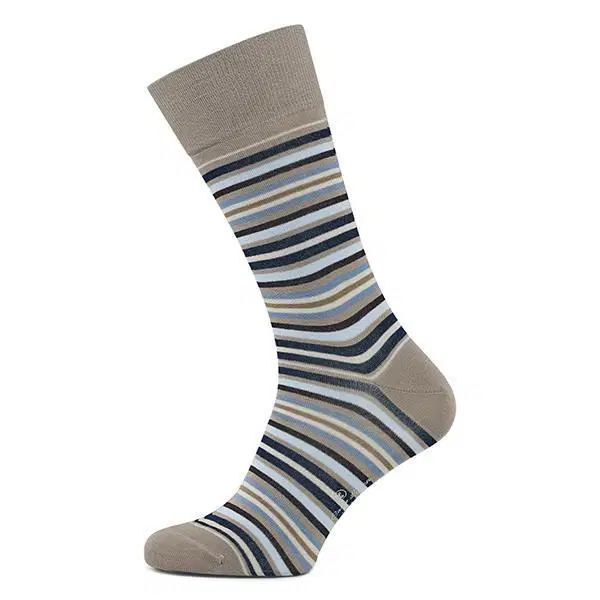 Carlo Lanza Sokken 103 Strisce d'Art Taupe 1
