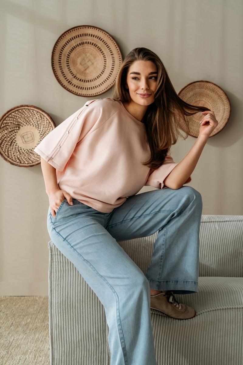 &Co Woman Sweater SW132 Roze 4