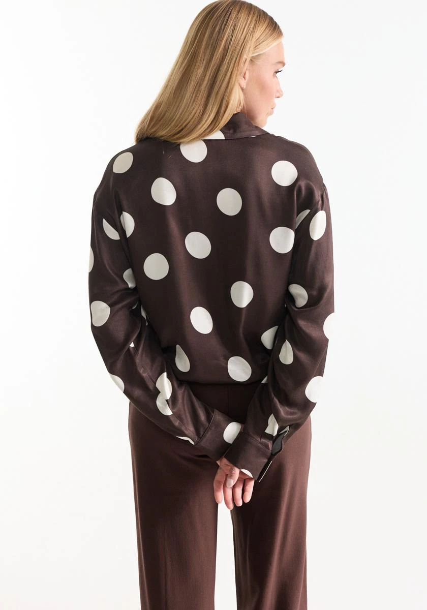 Jansen Amsterdam Blouse DOT W26 Bruin 5