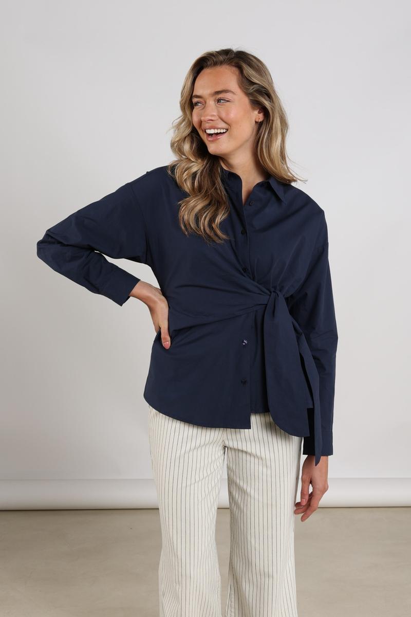 NUKUS Blouse Aneta Blauw 1