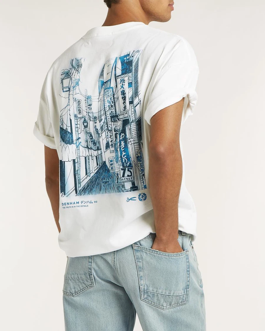 Denham T-Shirt Ueno Wit 3