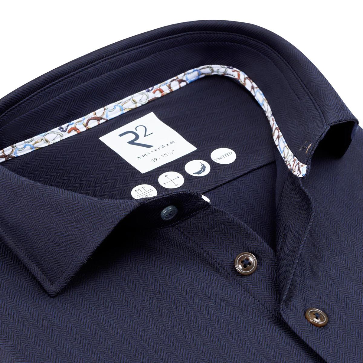 R2 Amsterdam Overhemd 130.WSP.005 Blauw 2