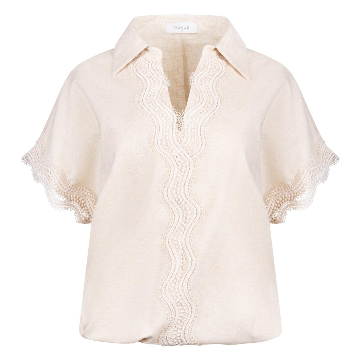 NUKUS Blouse Daniel Beige 2