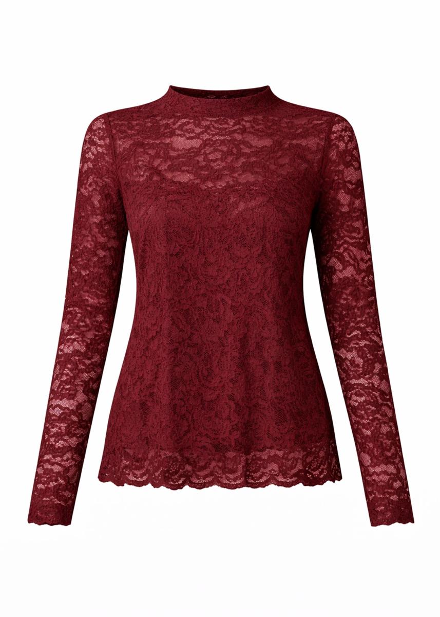 Freebird T-Shirt Talina Jer-Lace-N Rood 3