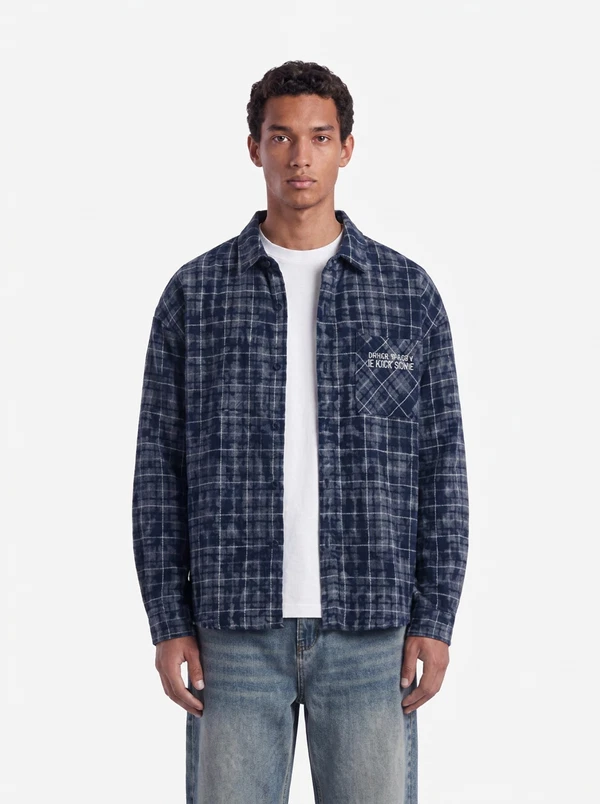 Don't waste culture Overshirt Levi Blauw 1