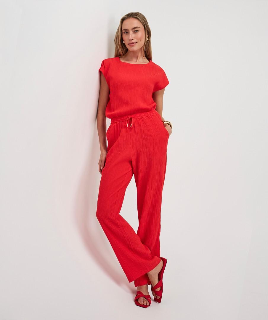 EsQualo Pantalon HS26.10235 Rood 5