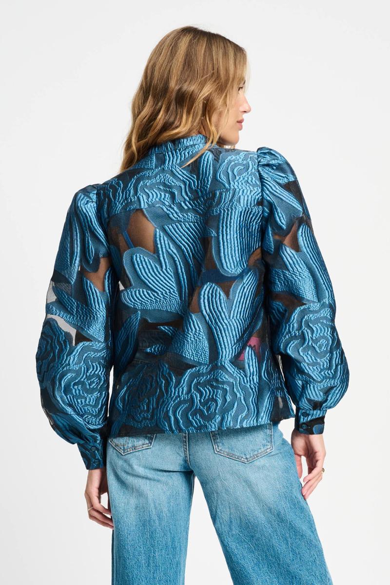 POM Amsterdam Blouse SP9343 Blauw 3