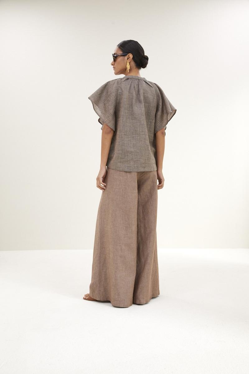By-Bar Blouse Vina Lurex Bruin 3