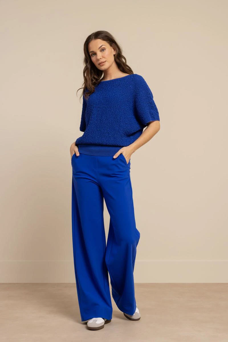 Studio Anneloes Pantalon Lexie Bonded Blauw 4