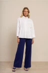 Studio Anneloes Blouse Arina poplin blou Wit 2