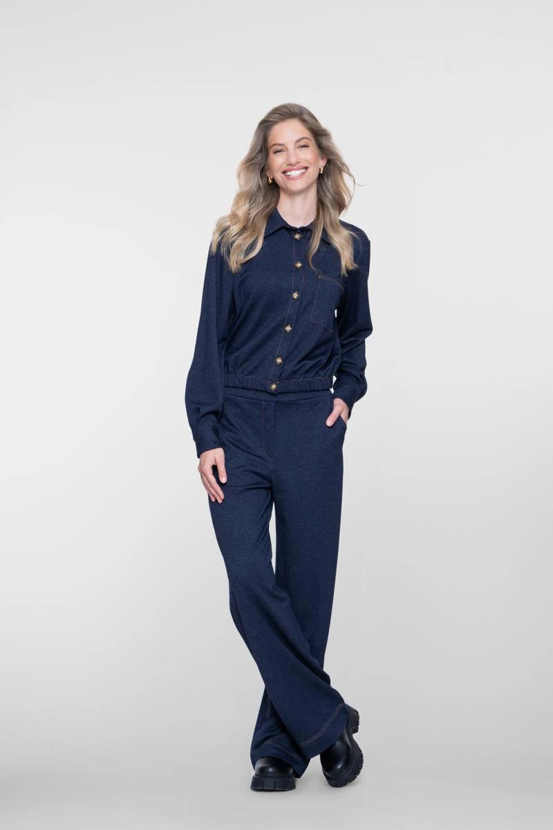 Geisha Pantalon 61657-20 Blauw 1