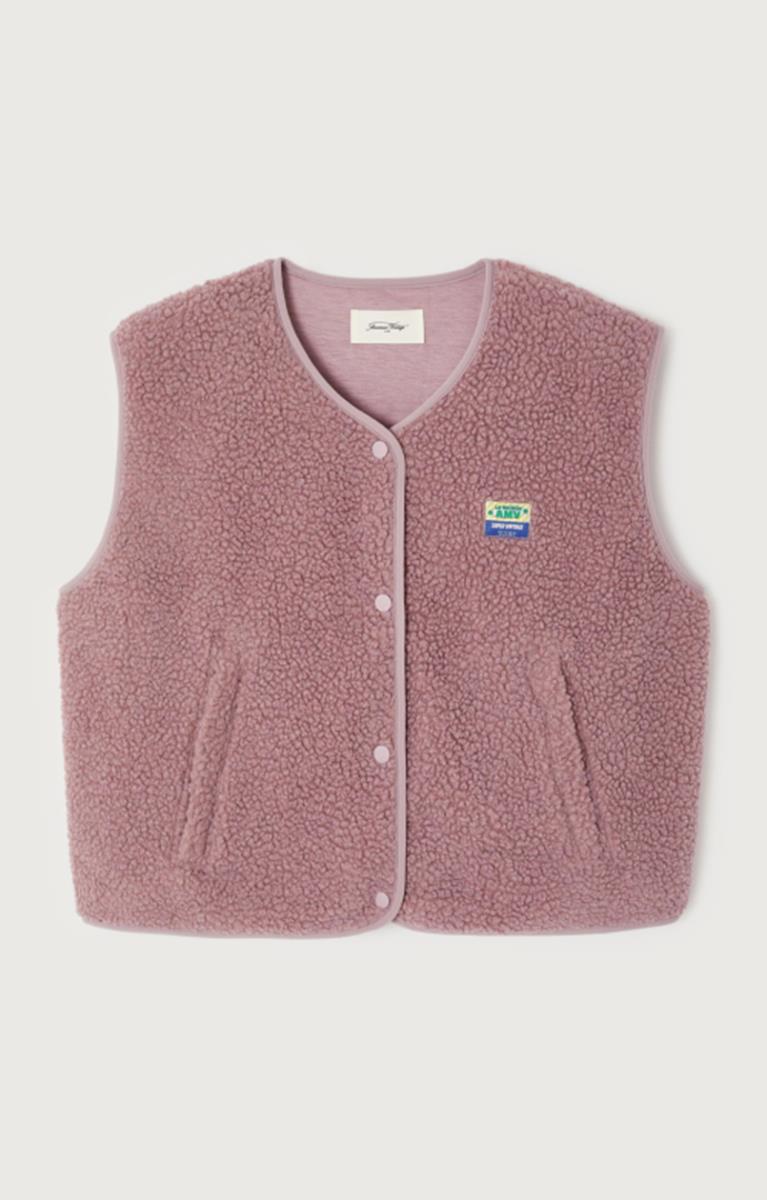 American Vintage Gilet Hoktown Roze 1