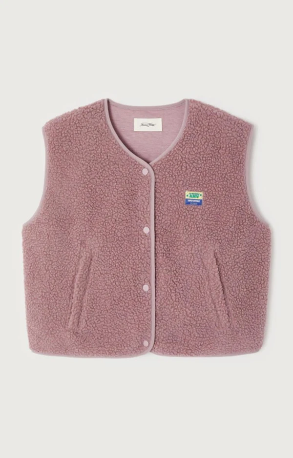 American Vintage Gilet Hoktown Roze 1