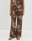 SOMEDAY Pantalon Cevil Leaf Bruin 1