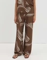 SOMEDAY Pantalon Cevil Leaf Bruin 1