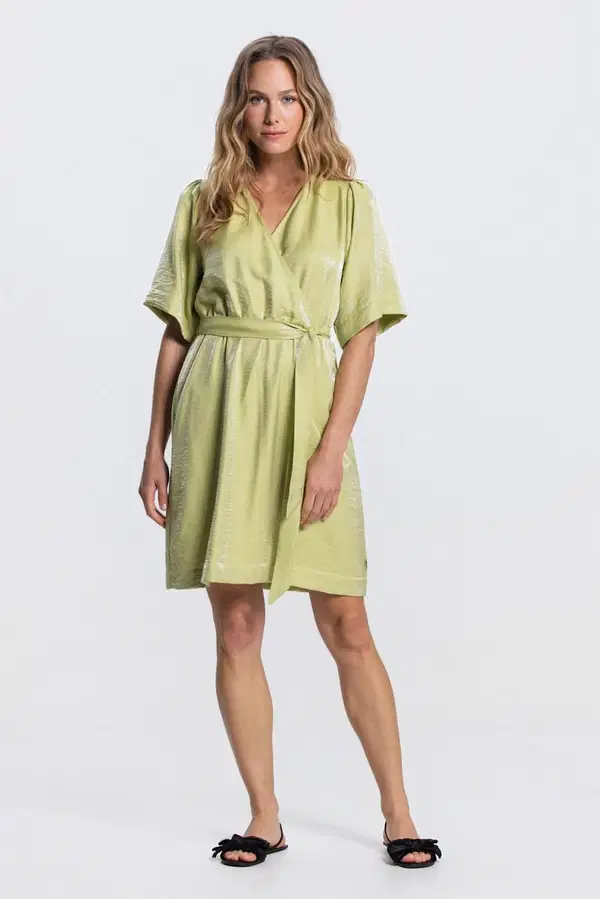 Jansen Amsterdam Jurk TATUM SS26.4 Groen 1