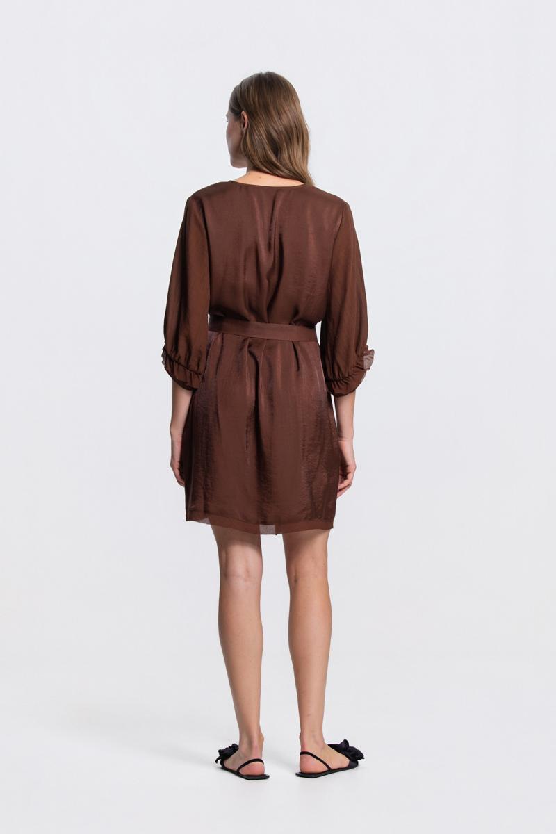 Jansen Amsterdam Jurk POLLY SS26.4 Bruin 6