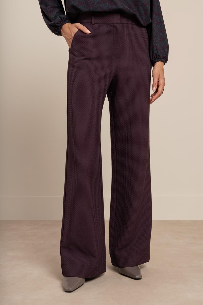 Studio Anneloes Pantalon Alexie Waffle Paars 1