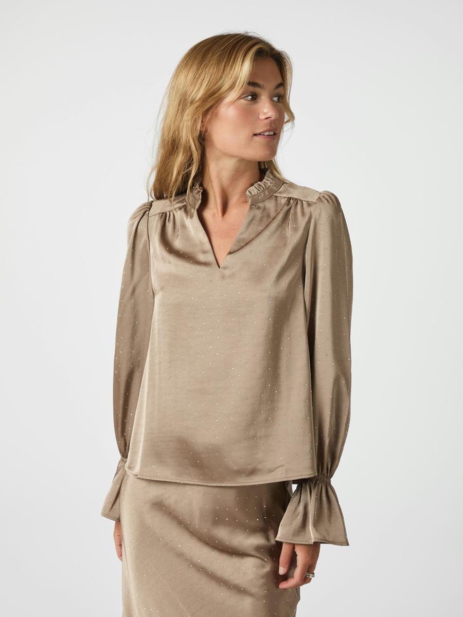 Neo Noir Blouse Amara Taupe 1