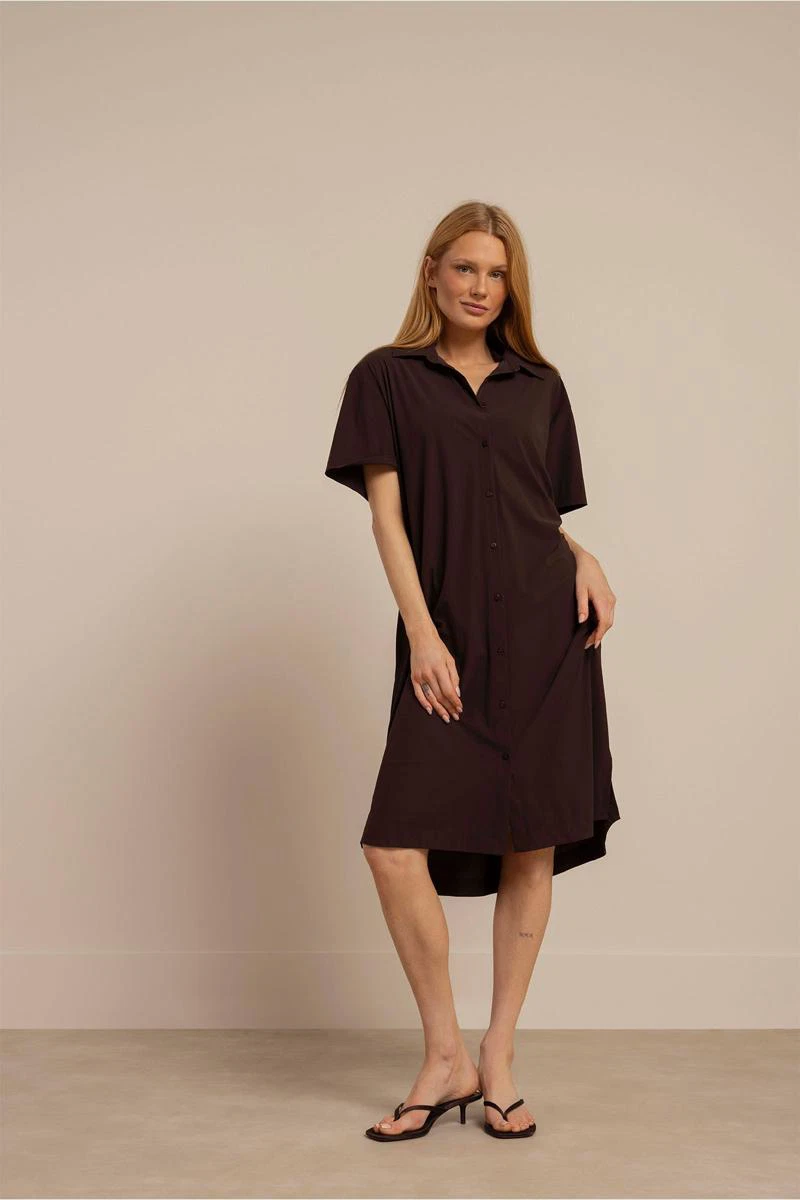 Studio Anneloes Jurk Louni blouse dres Bruin 5