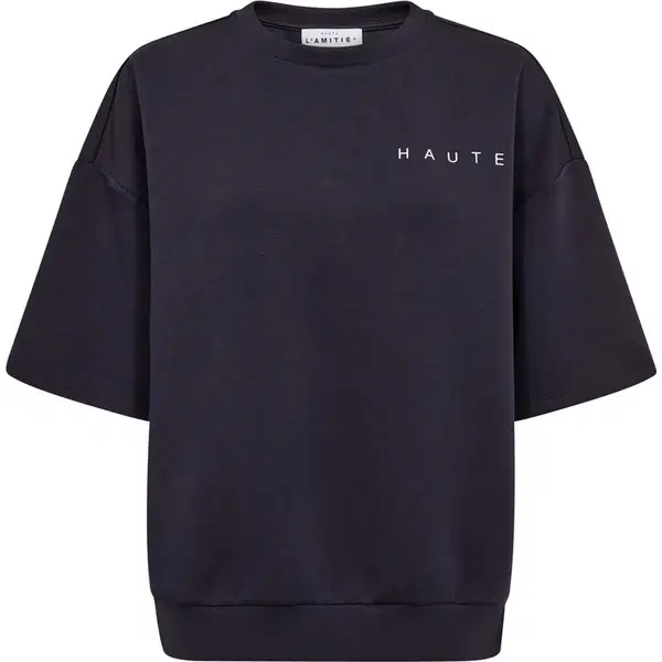 Haute L'Amitié Sweater Maxi Split Blauw 1