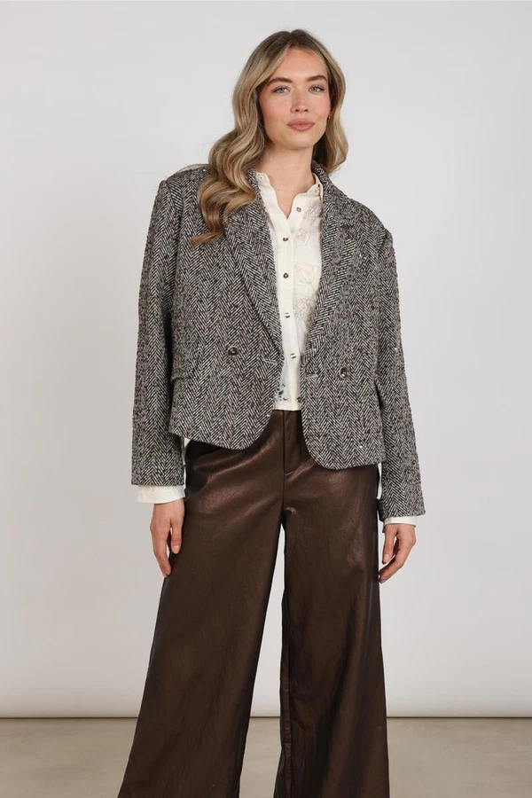 NUKUS Blazer Daphne Bruin 1
