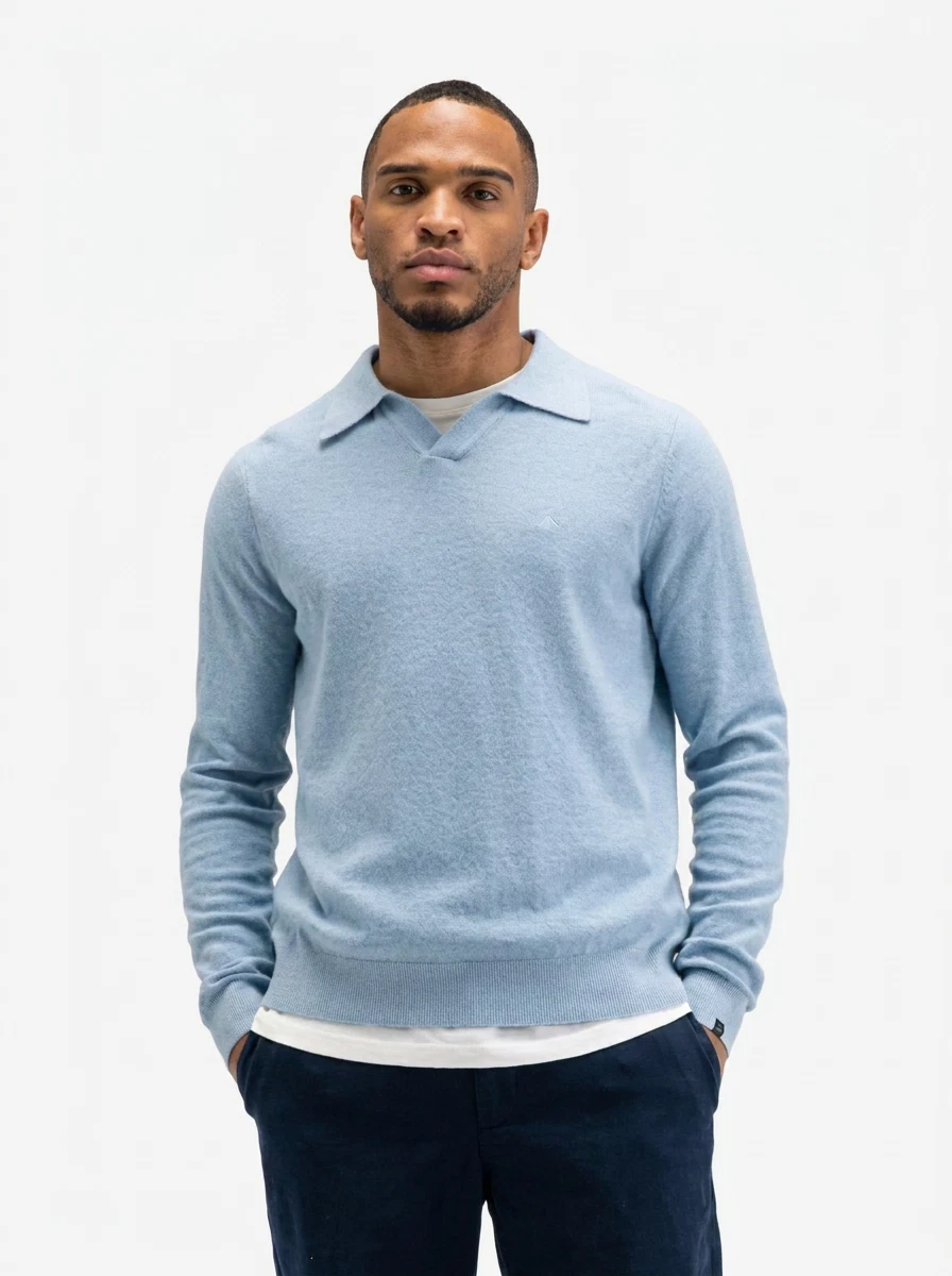 Butcher of Blue Trui Boucle Blauw 1