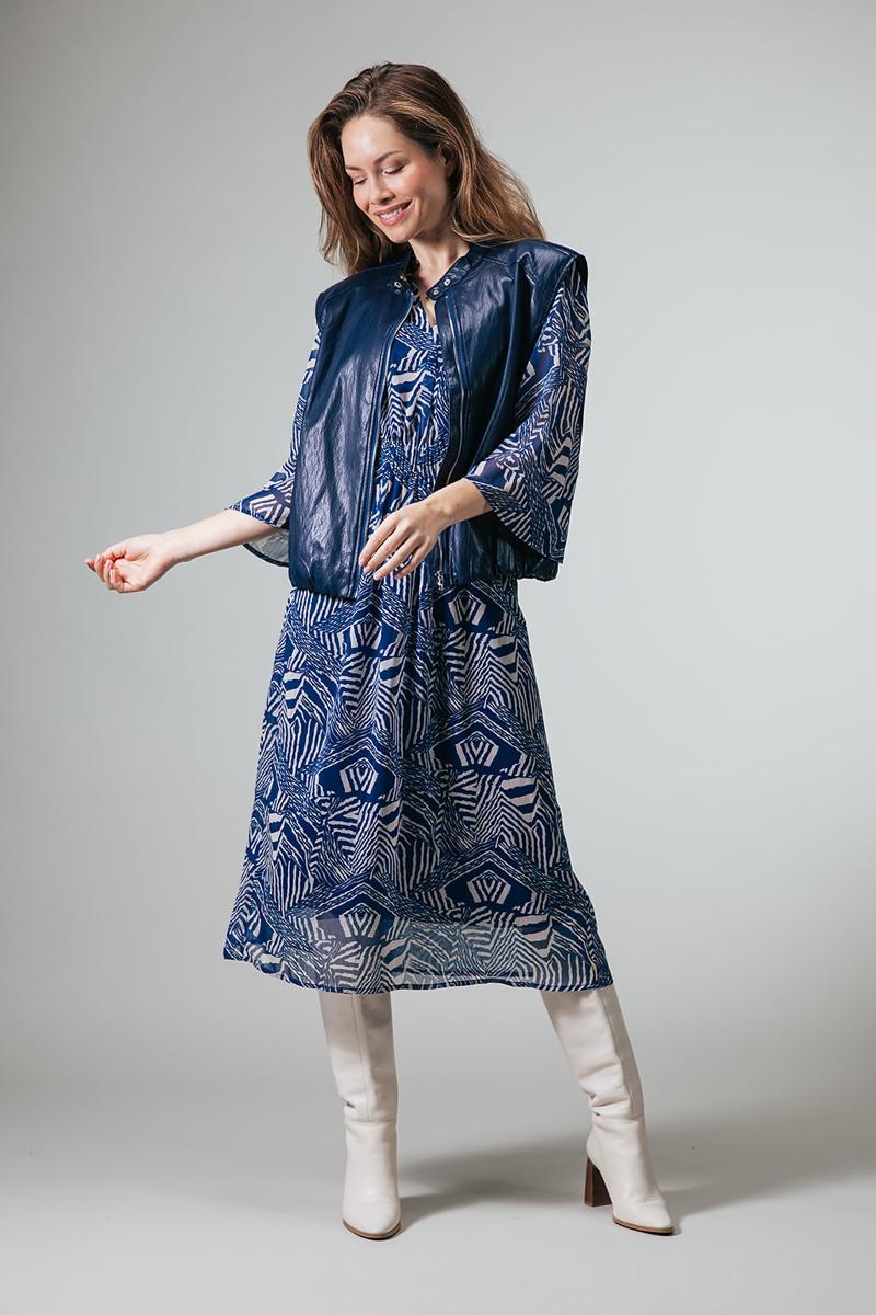 Label DOT Jurk Safye Blauw 1