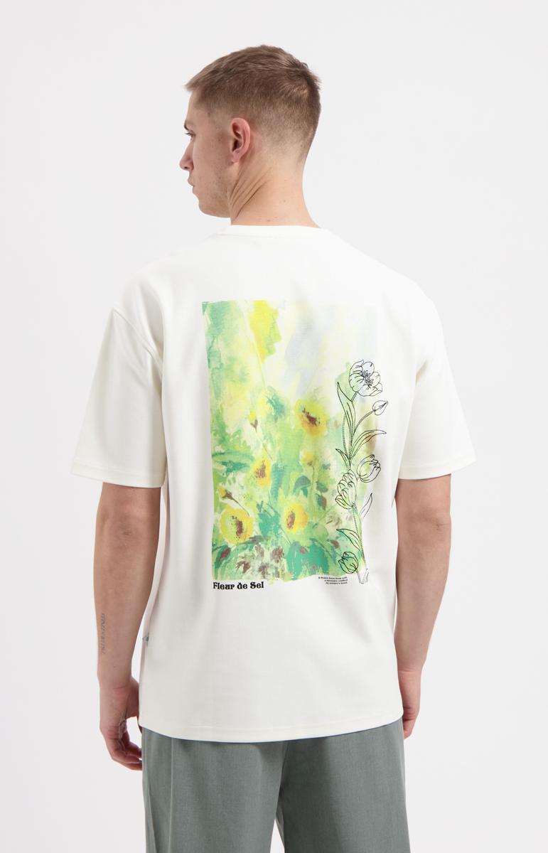 Law of the Sea T-Shirt Flora Artwork Off-White 1