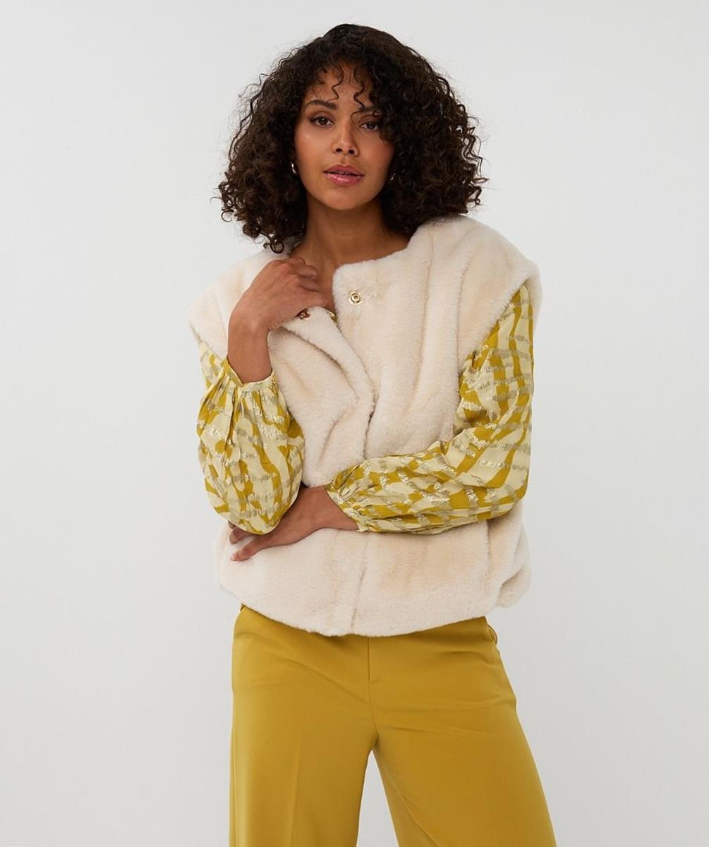 EsQualo Gilet F25.37500 Off-White 1