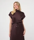 EsQualo Blouse F26.05545 Bruin 5