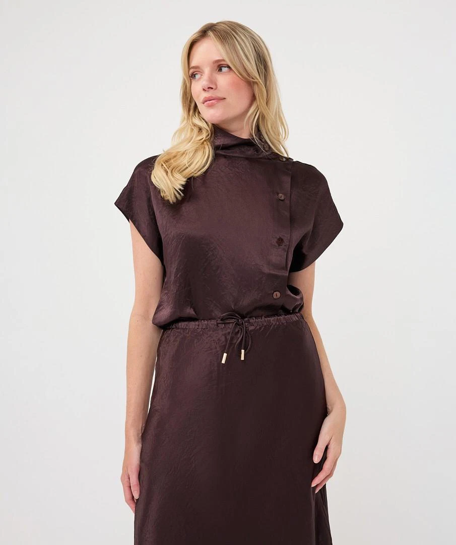 EsQualo Blouse F26.05545 Bruin 5