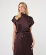 EsQualo Blouse F26.05545 Bruin 5