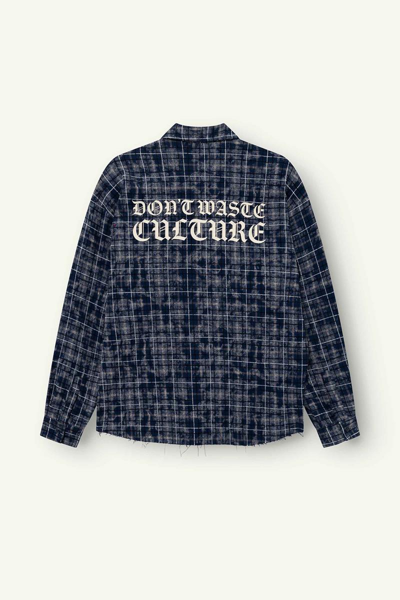 Don't waste culture Overshirt Levi Blauw 4
