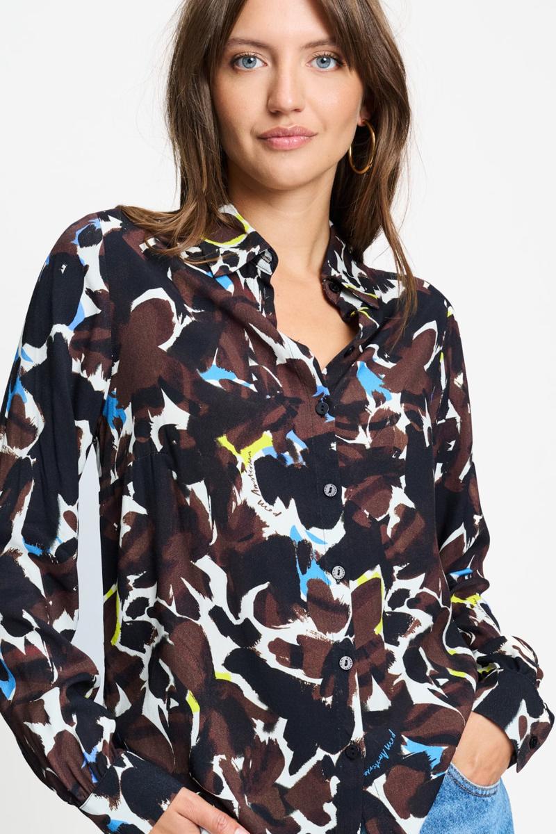 POM Amsterdam Blouse SP9708 Bruin 2