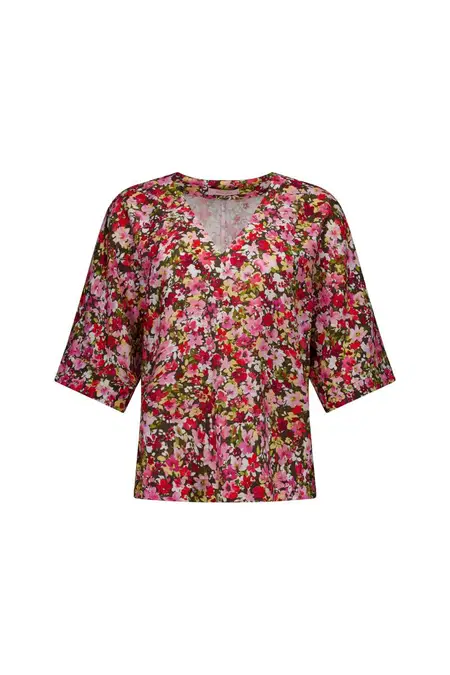 Studio Anneloes Blouse Madison flower to Rood 1
