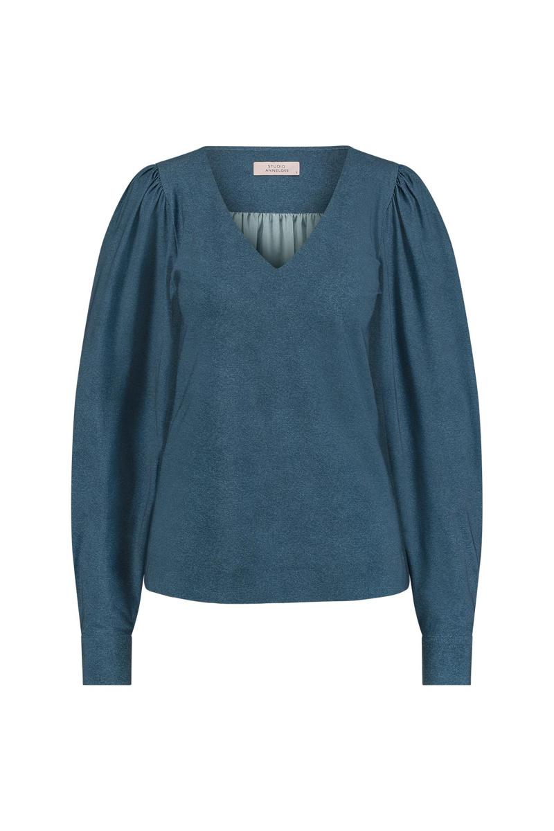 Studio Anneloes Blouse Les Denim Blauw 1