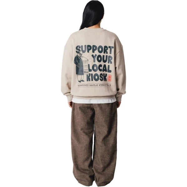 WOODBIRD Sweater Duke Taupe 1